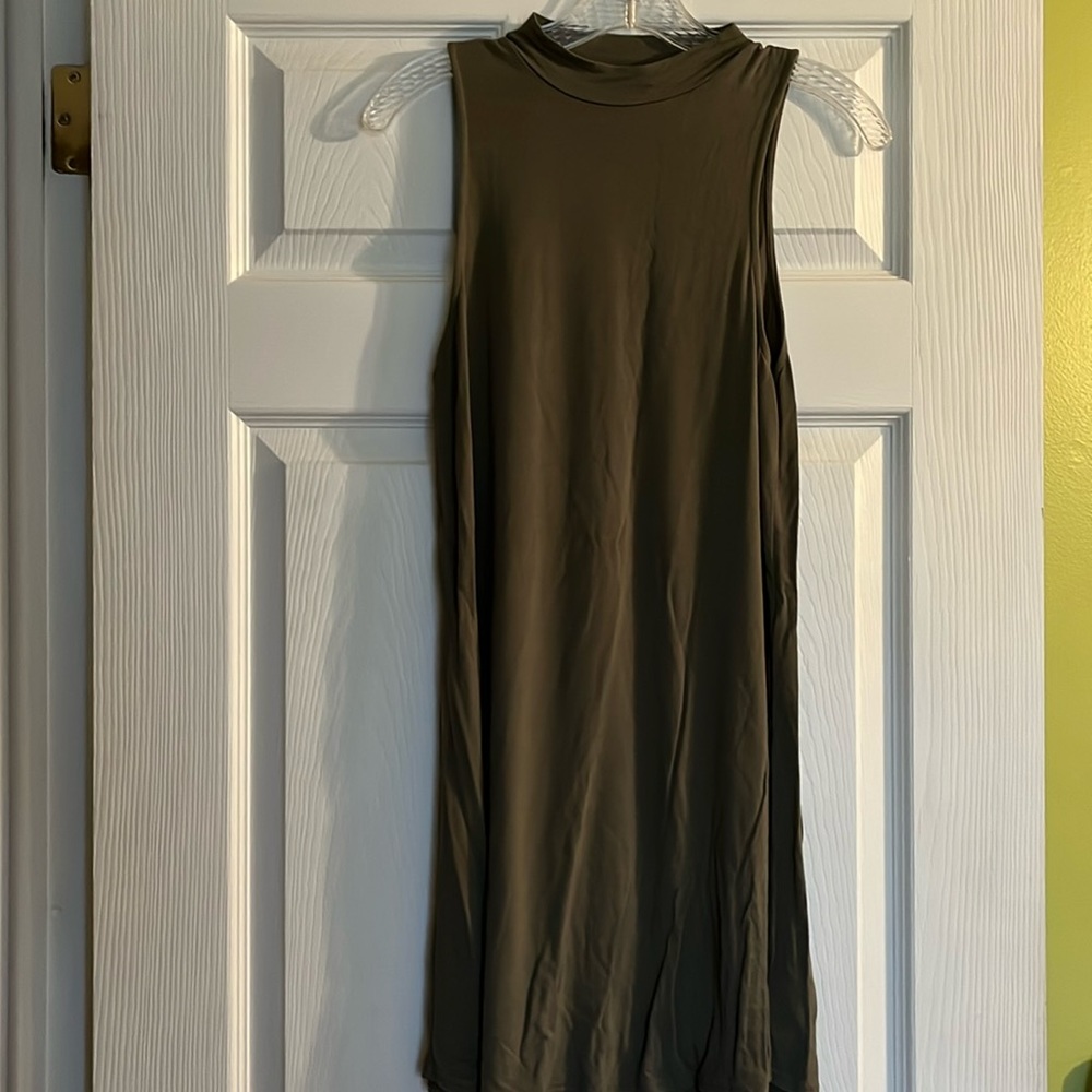 High neck casual dress